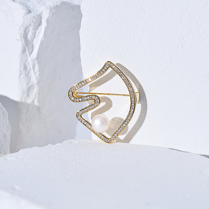 トップグレード淡水パールブローチ WC00107 | HORSE