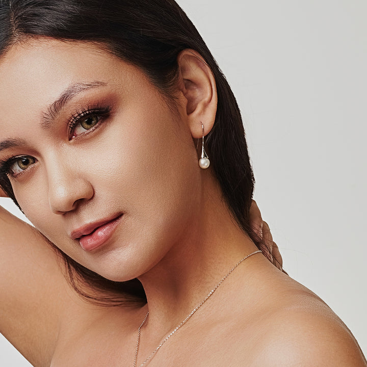 Elegant Freshwater Pearl Earrings WE00033 - PEARLY LUSTRE