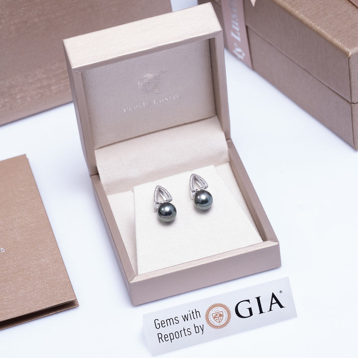 Elegant Saltwater Tahitian Pearl Set WS00007 - PEARLY LUSTRE