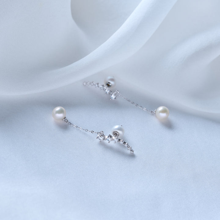 Elegant Freshwater Pearl Earrings WE00048 - PEARLY LUSTRE