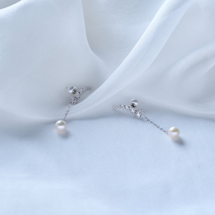 Elegant Freshwater Pearl Earrings WE00048 - PEARLY LUSTRE