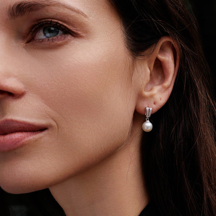 Elegant Freshwater Pearl Earrings WE00061 - PEARLY LUSTRE