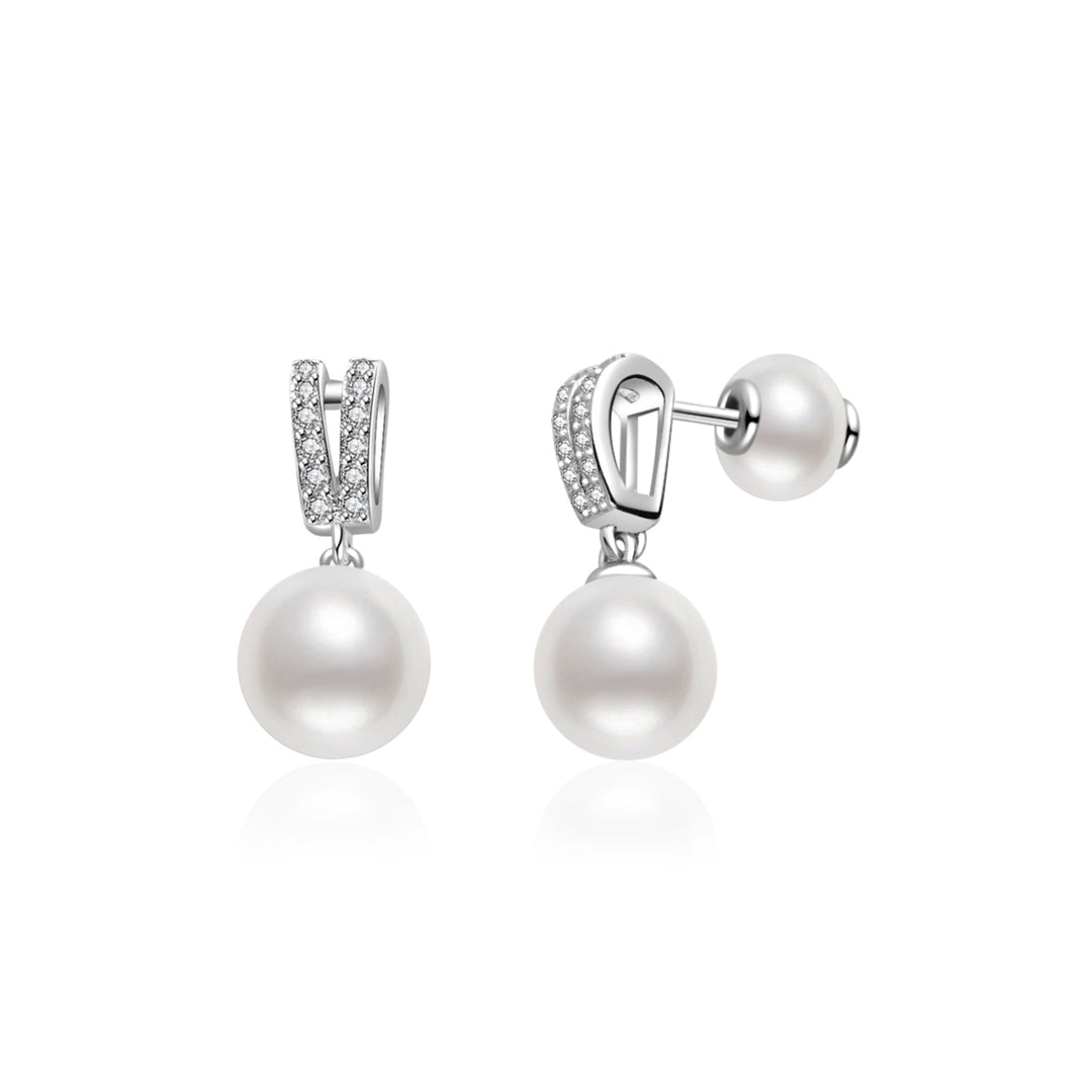 Elegant Freshwater Pearl Earrings WE00061 - PEARLY LUSTRE