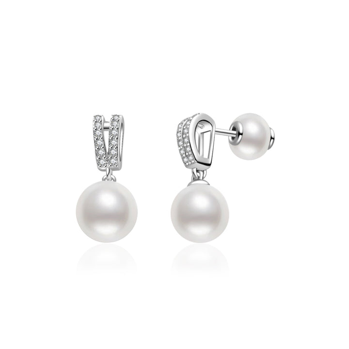 Elegant Freshwater Pearl Earrings WE00061 - PEARLY LUSTRE