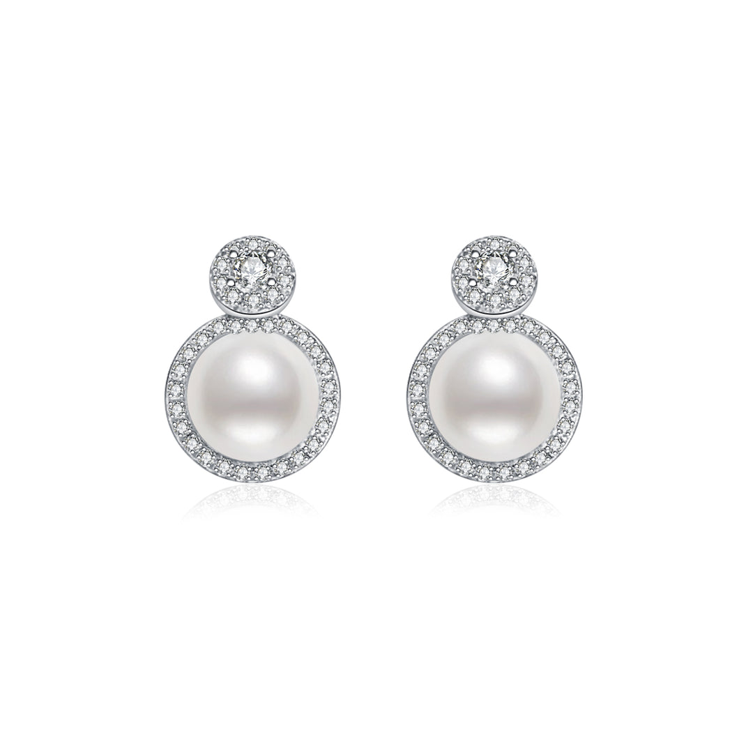 Elegant Freshwater Pearl Earrings WE00093 - PEARLY LUSTRE