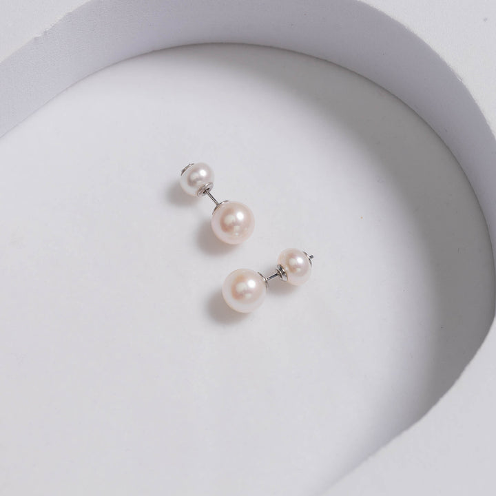 Top Grade Pearl Necklace + Earrings Set WS00090 - PEARLY LUSTRE