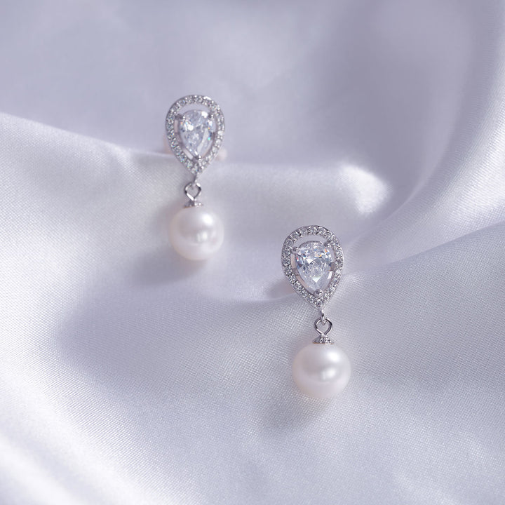 Elegant Freshwater Pearl Earrings WE00130 - PEARLY LUSTRE