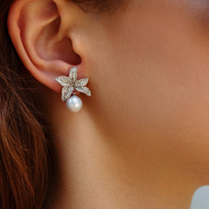 Elegant Freshwater Pearl Earrings WE00178 - PEARLY LUSTRE