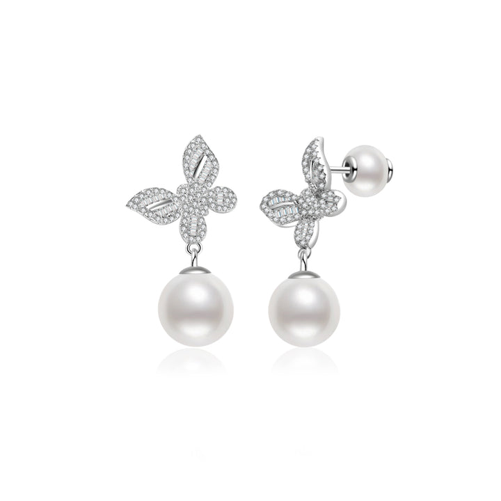 Elegant Pearl Earrings WE00179 | GARDENS - PEARLY LUSTRE