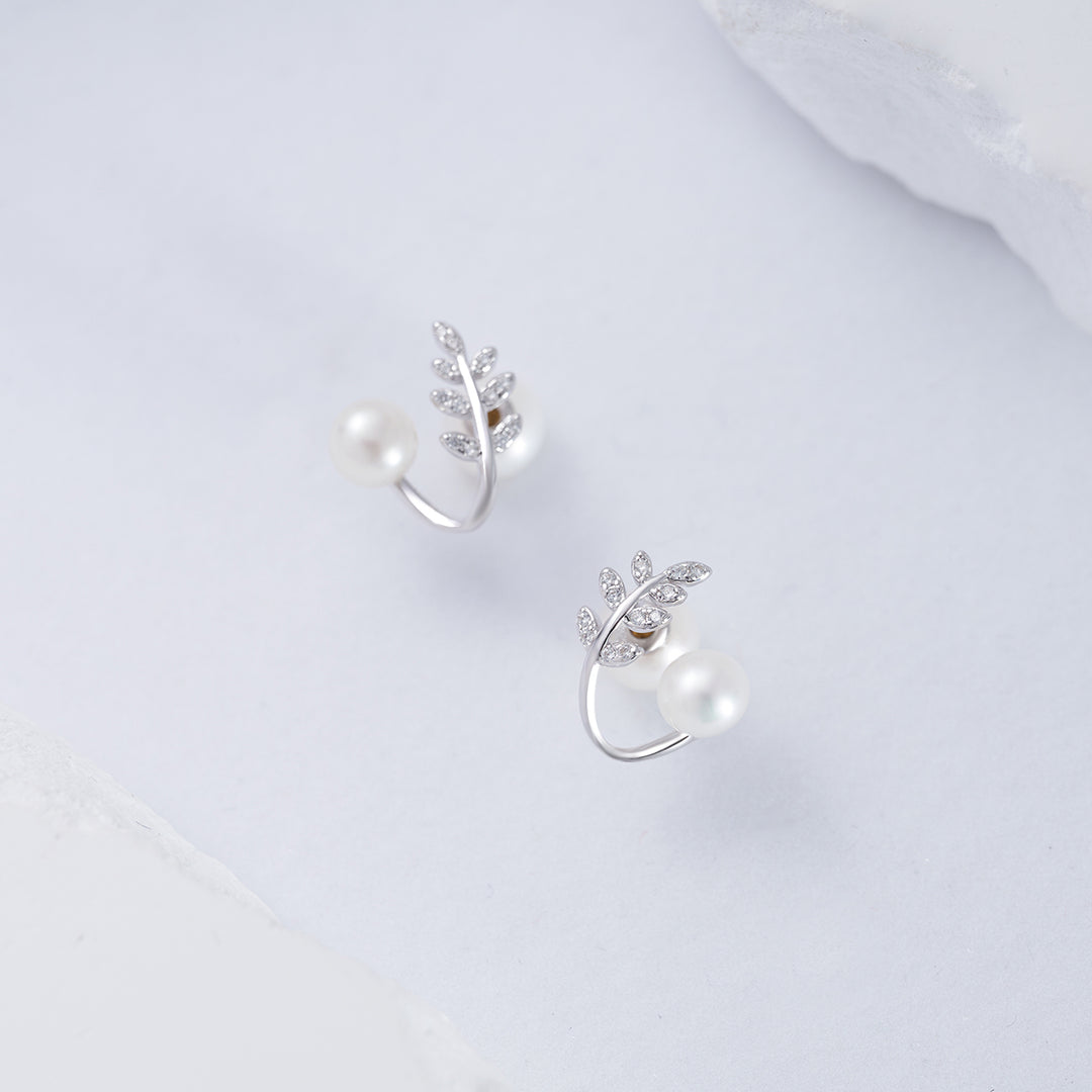 Elegant Freshwater Pearl Earrings WE00200 - PEARLY LUSTRE