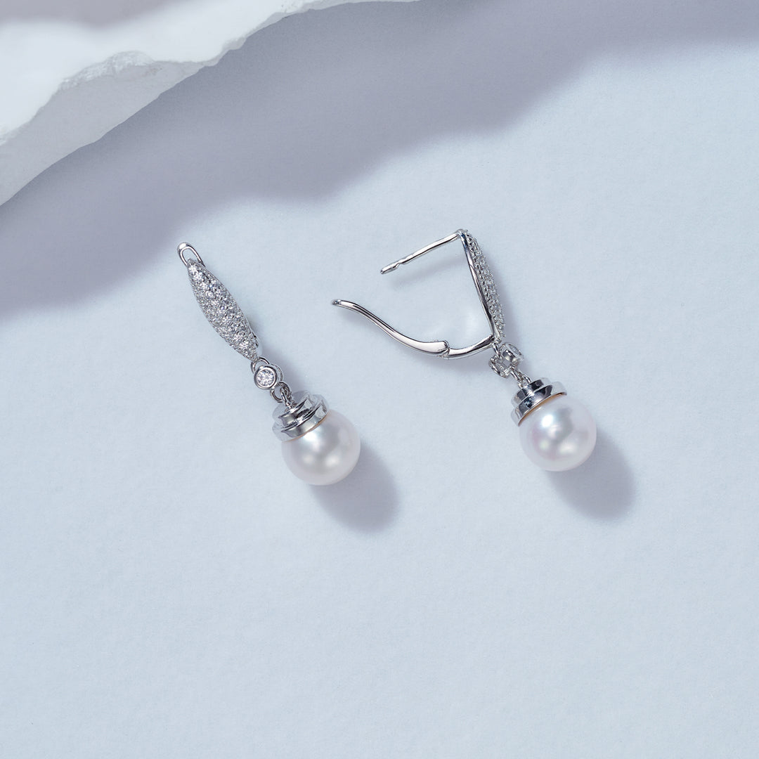 Elegant Freshwater Pearl Earrings WE00209 - PEARLY LUSTRE