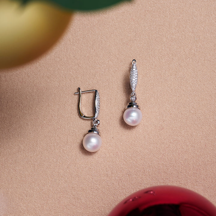 Elegant Freshwater Pearl Earrings WE00209 - PEARLY LUSTRE