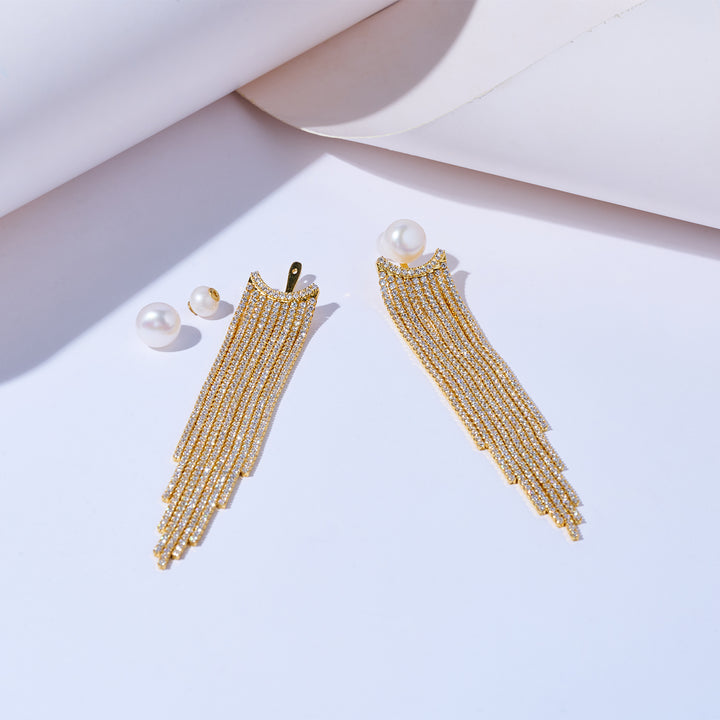 Asian Civilisations Museum Freshwater Pearl Earrings WE00227 | ACM Collection - PEARLY LUSTRE