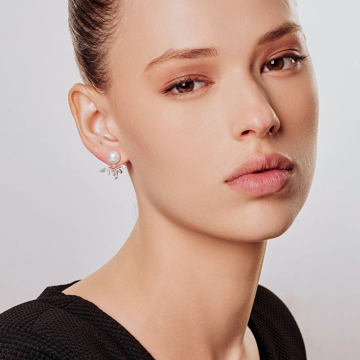 Elegant Freshwater Pearl Earrings WE00250 - PEARLY LUSTRE