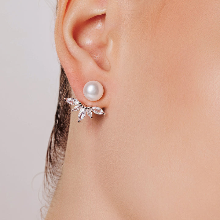 Elegant Freshwater Pearl Earrings WE00250 - PEARLY LUSTRE