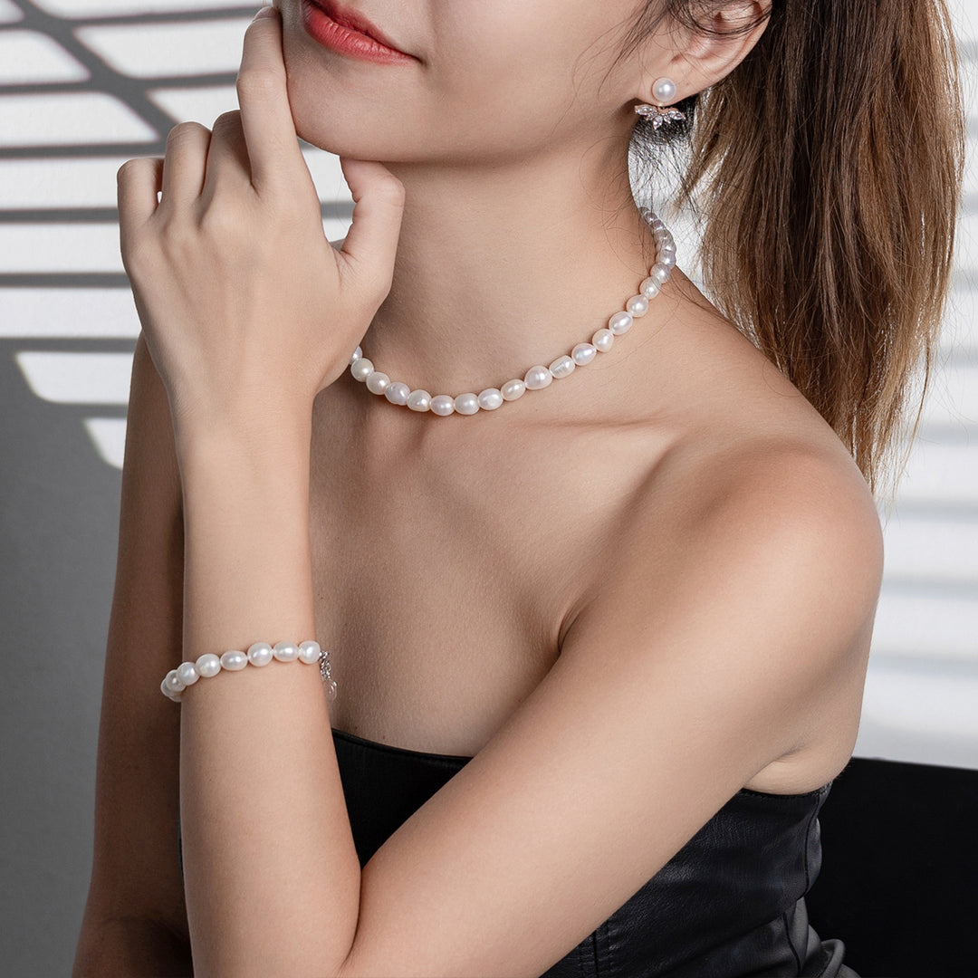 Baroque Freshwater Pearl Bracelet WB00191 | Rock - PEARLY LUSTRE