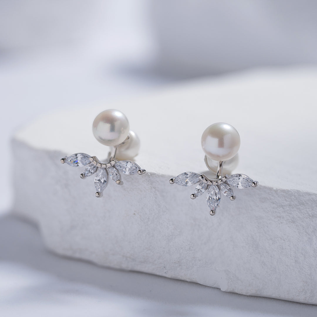 Elegant Freshwater Pearl Earrings WE00250 - PEARLY LUSTRE