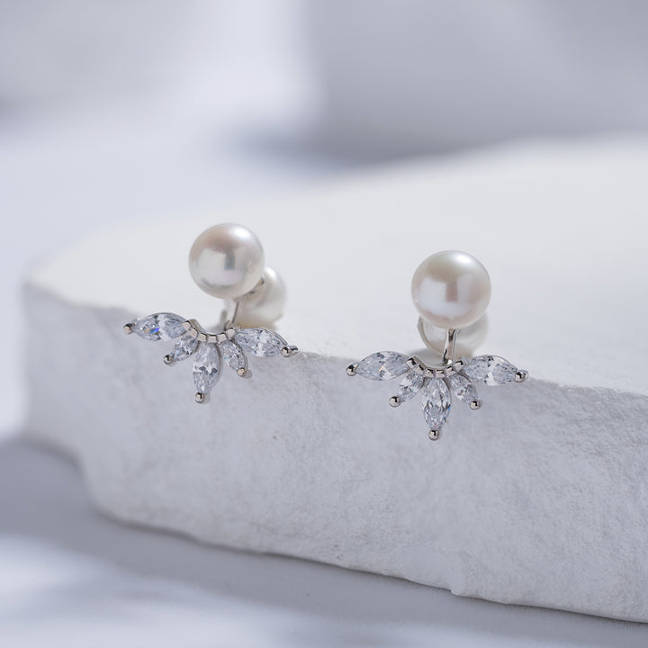 Elegant Freshwater Pearl Earrings WE00250 - PEARLY LUSTRE