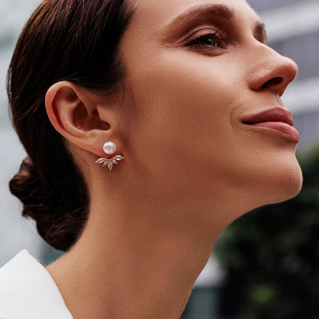 Elegant Freshwater Pearl Earrings WE00260 - PEARLY LUSTRE