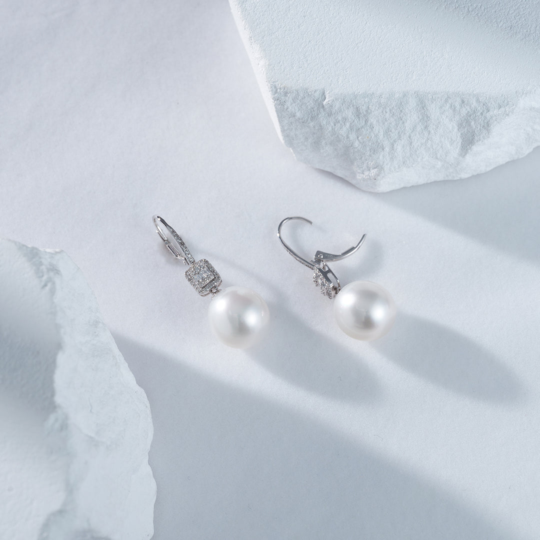 Elegant Freshwater Pearl Earrings WE00266 - PEARLY LUSTRE