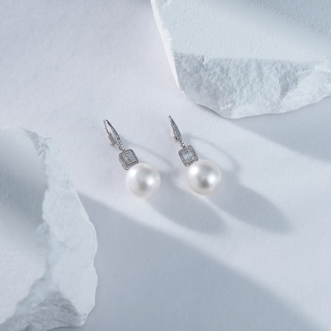 Elegant Freshwater Pearl Earrings WE00266 - PEARLY LUSTRE