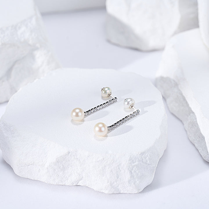 Elegant Freshwater Pearl Earrings WE00298 - PEARLY LUSTRE