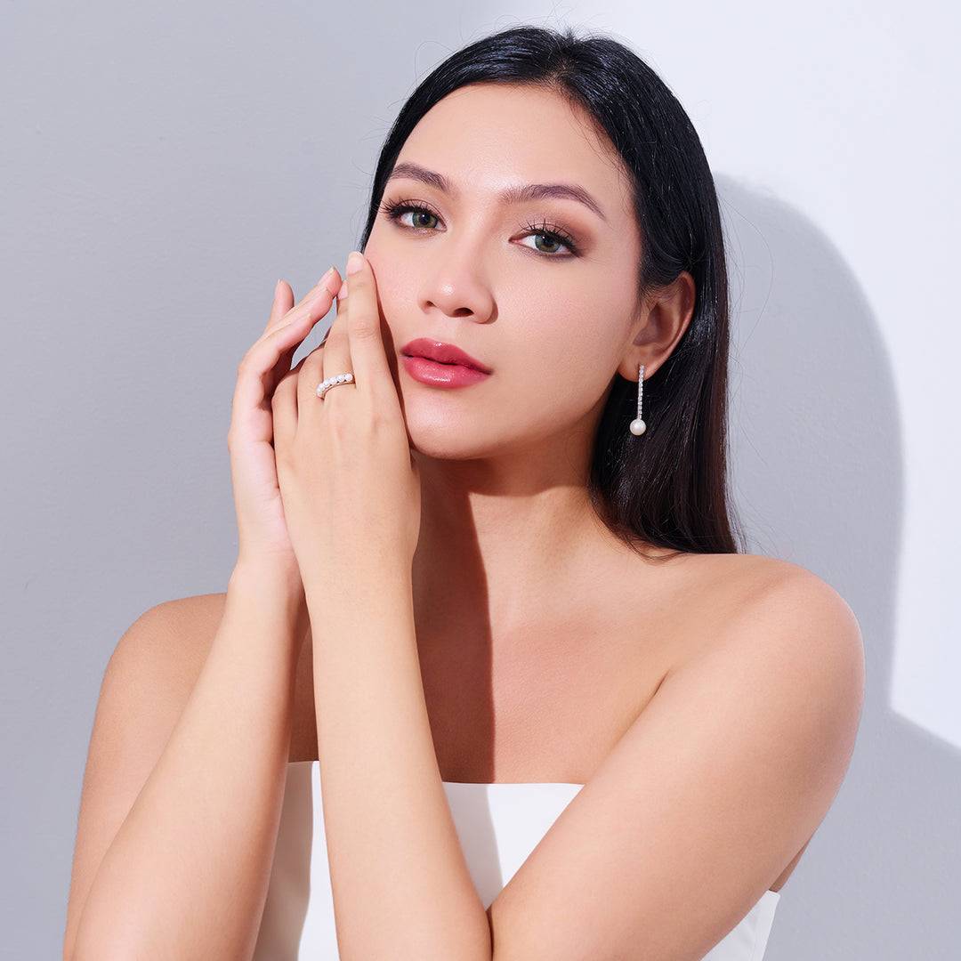 Elegant Freshwater Pearl Earrings WE00298 - PEARLY LUSTRE