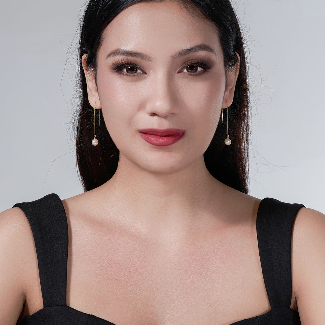 Elegant Freshwater Pearl Earrings WE00358 - PEARLY LUSTRE