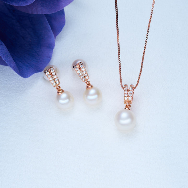 Elegant Freshwater Pearl Earrings WE00384 - PEARLY LUSTRE