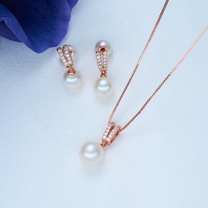 Elegant Freshwater Pearl Set WS00070 - PEARLY LUSTRE