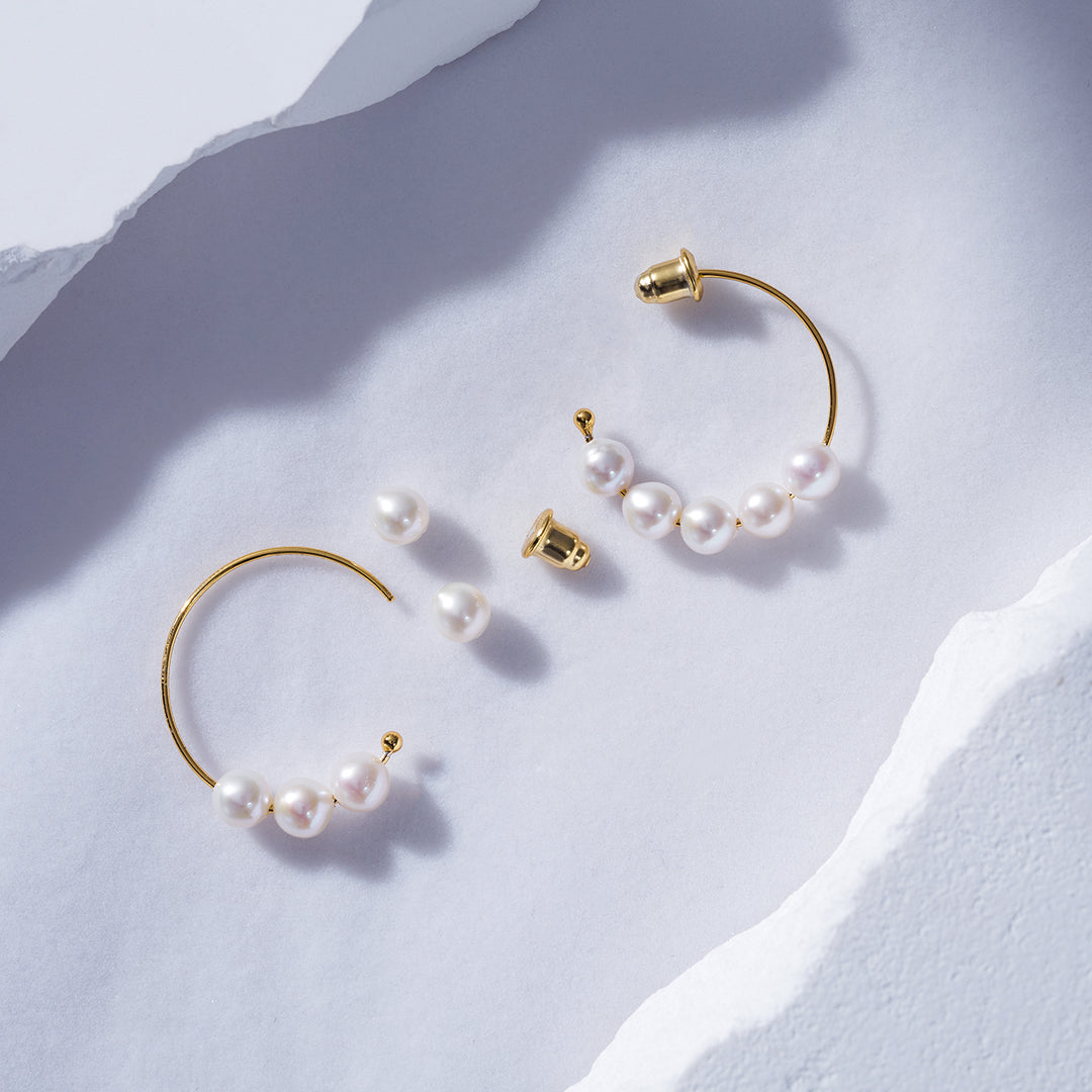 New Yorker Freshwater Pearl Earrings WE00411 - PEARLY LUSTRE