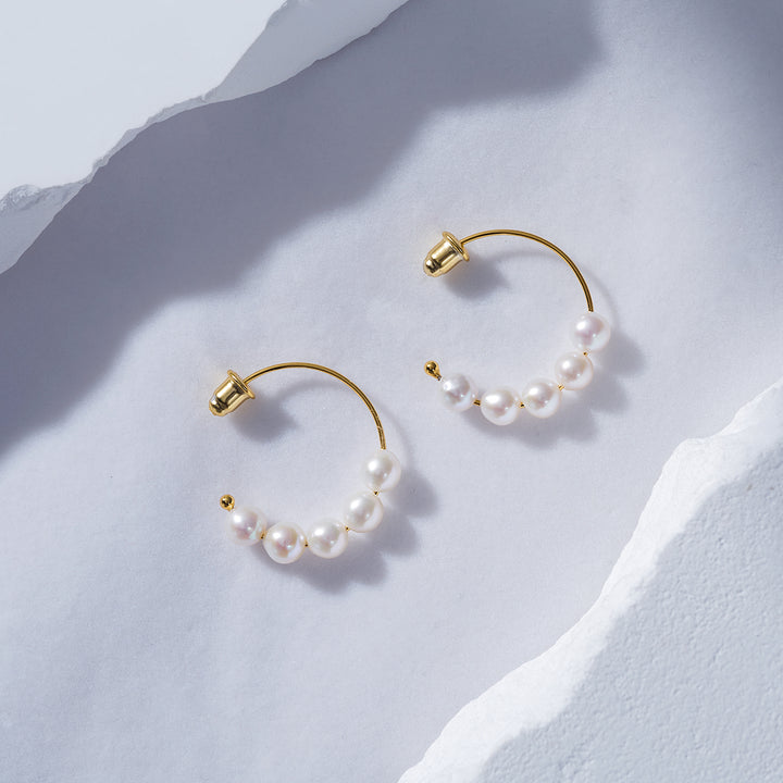 New Yorker Freshwater Pearl Earrings WE00411 - PEARLY LUSTRE