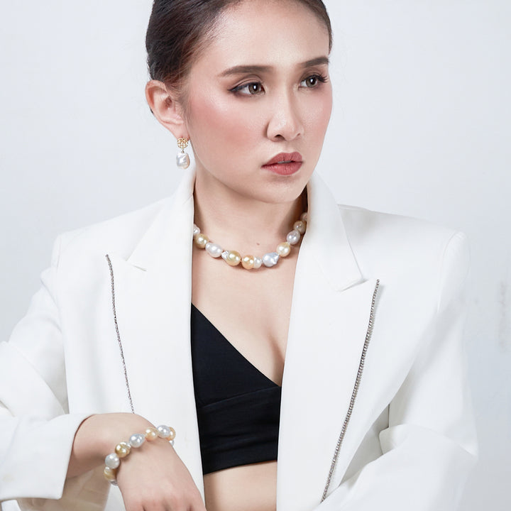 Elegant Baroque Pearl Earrings WE00416 - PEARLY LUSTRE