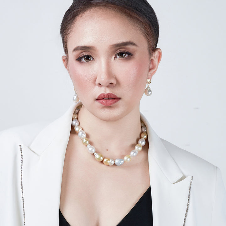 Elegant Baroque Pearl Earrings WE00416 - PEARLY LUSTRE