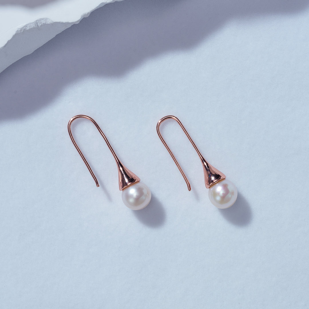 Elegant Freshwater Pearl Earrings WE00434 - PEARLY LUSTRE