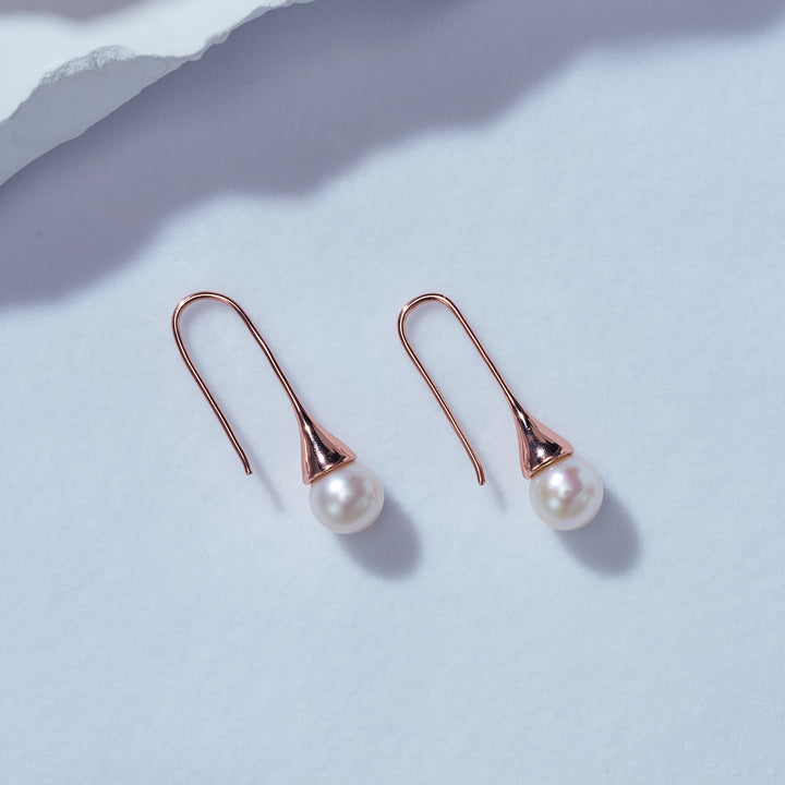 Elegant Freshwater Pearl Earrings WE00434 - PEARLY LUSTRE