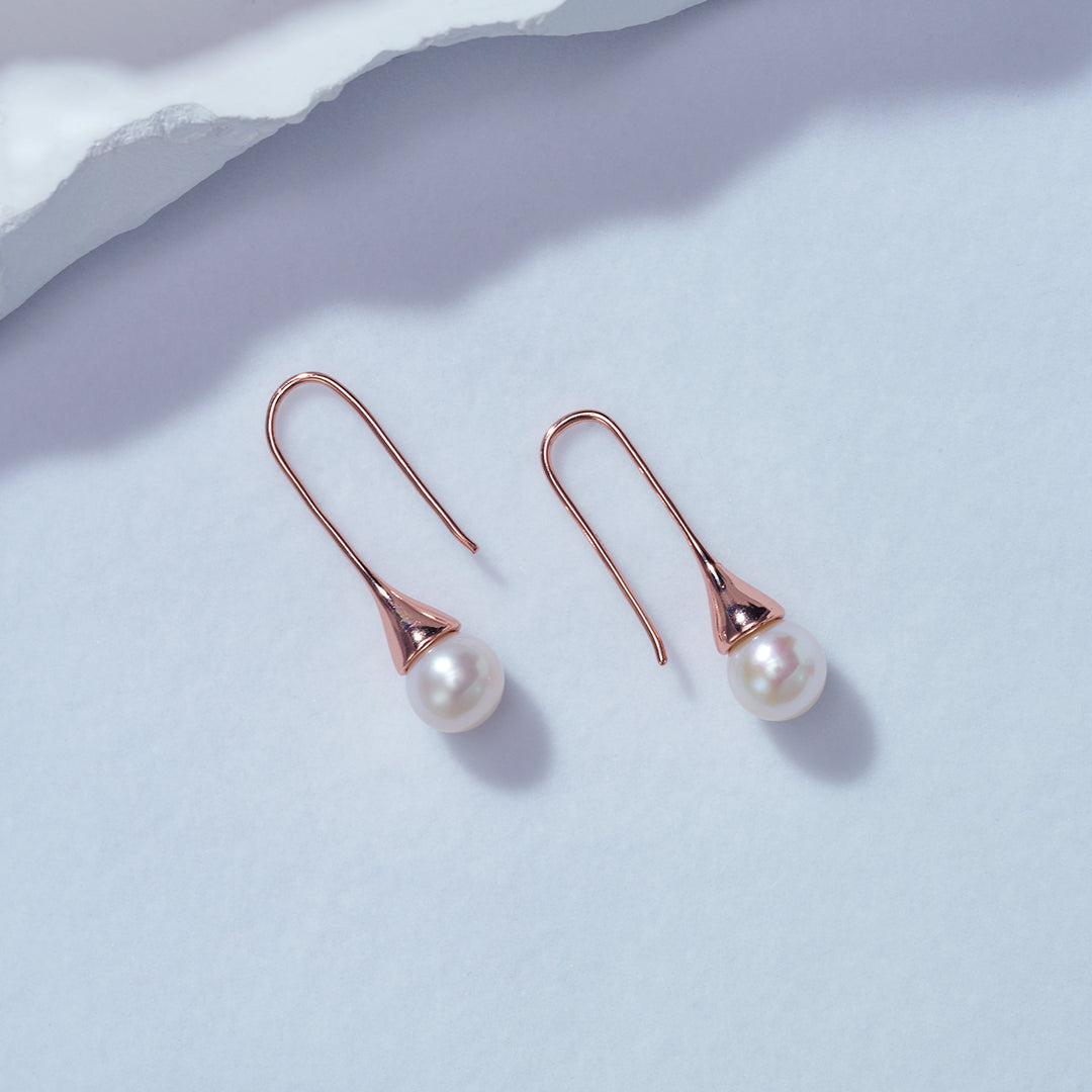 Elegant Freshwater Pearl Earrings WE00434 - PEARLY LUSTRE