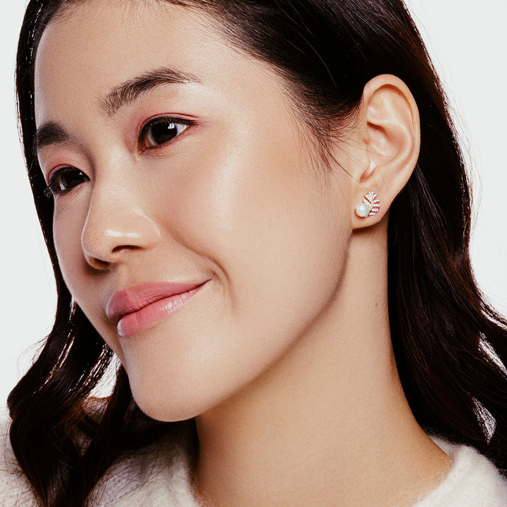 Elegant Freshwater Pearl Earrings WE00435 | GARDENS - PEARLY LUSTRE