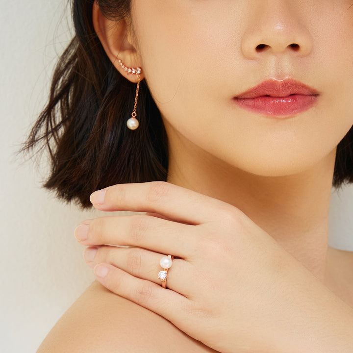 Elegant Freshwater Pearl Earrings WE00444 - PEARLY LUSTRE