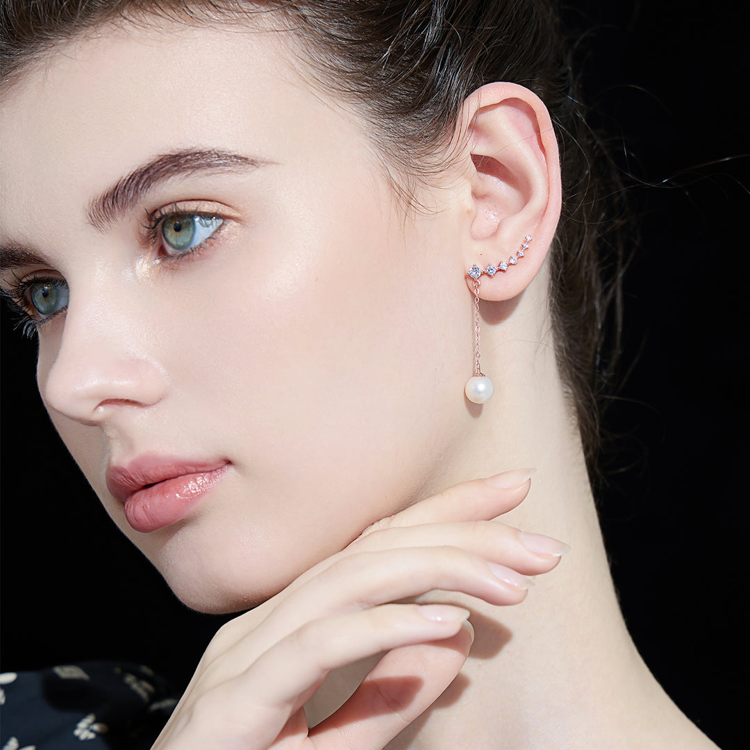 Elegant Freshwater Pearl Earrings WE00444 - PEARLY LUSTRE