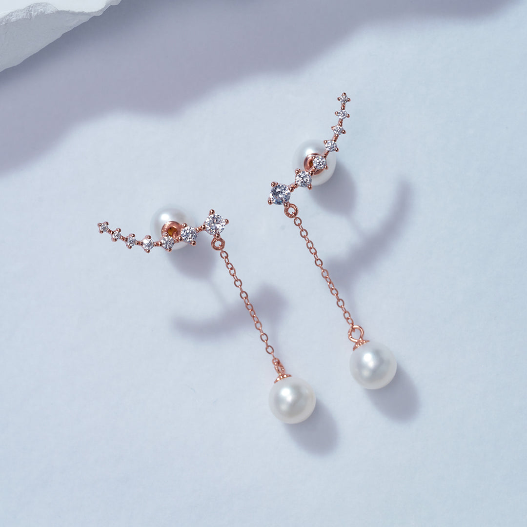 Elegant Freshwater Pearl Earrings WE00444 - PEARLY LUSTRE
