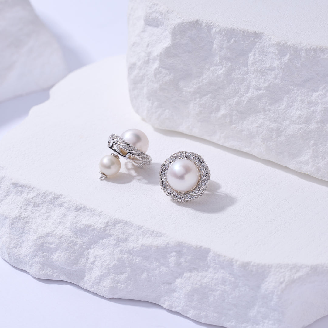 Elegant Freshwater Pearl Earrings WE00457 - PEARLY LUSTRE