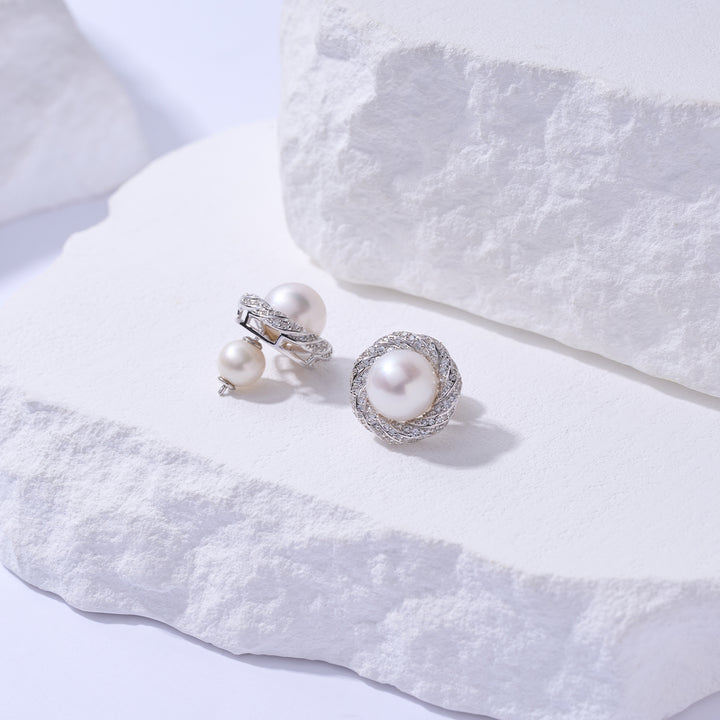 Elegant Freshwater Pearl Earrings WE00457 - PEARLY LUSTRE