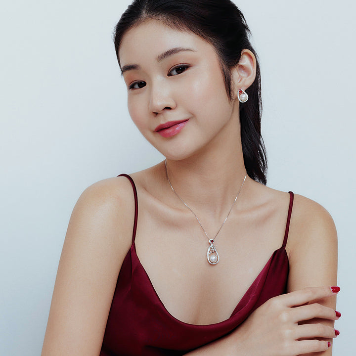 Elegant Freshwater Pearl Earrings WE00460 - PEARLY LUSTRE