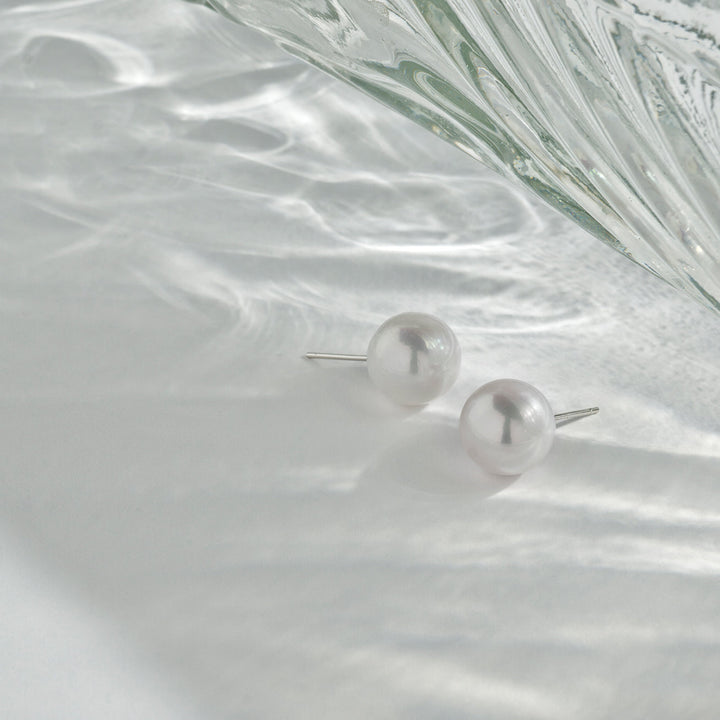 Top Lustre Edison White Pearl Stud Earrings WE00731 - PEARLY LUSTRE