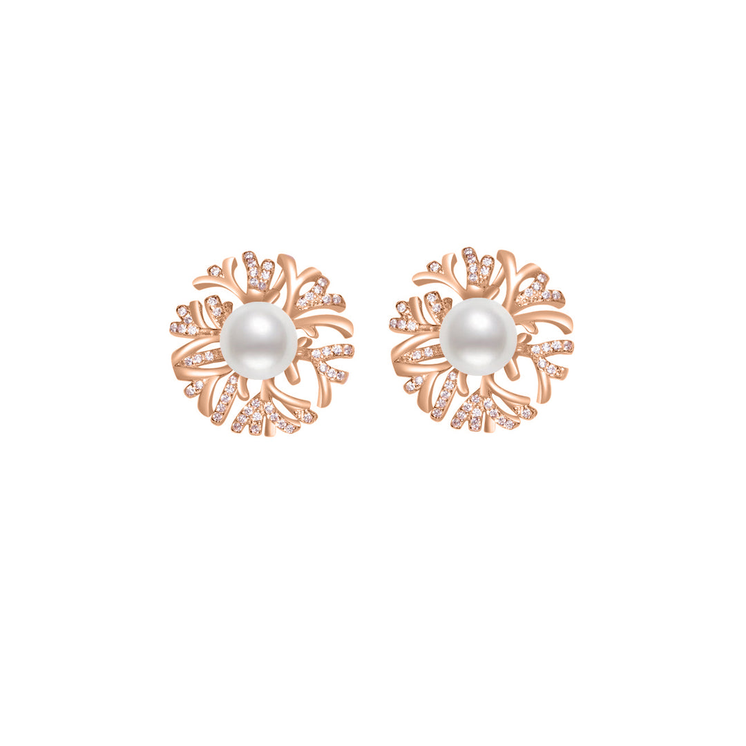 Elegant Freshwater Pearl Earrings WE00507 | GARDENS - PEARLY LUSTRE