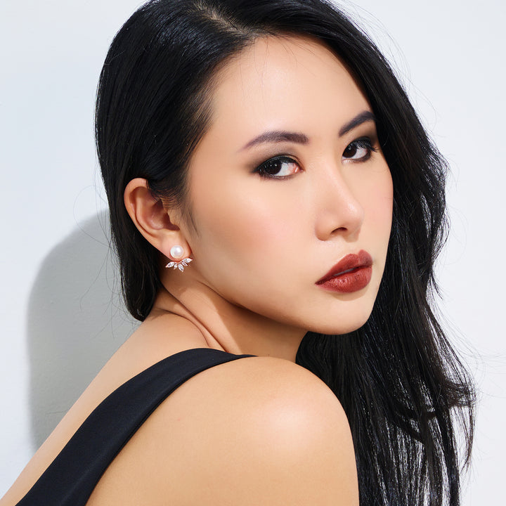 Elegant Freshwater Pearl Earrings WE00508 - PEARLY LUSTRE