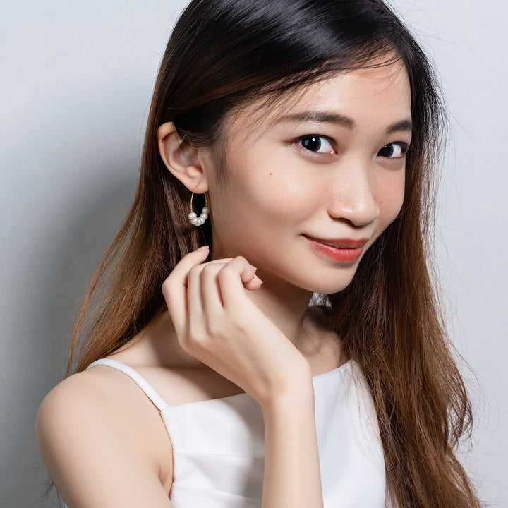 New Yorker Freshwater Pearl Earrings WE00526 - PEARLY LUSTRE