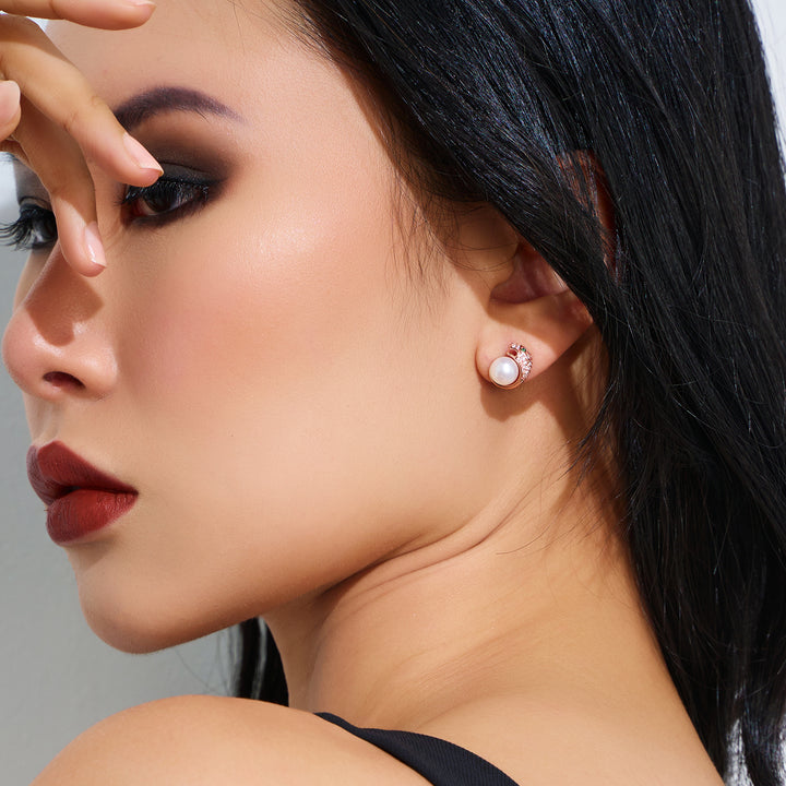 Top Lustre Leopard Freshwater Pearl Earrings WE00532 | SAFARI - PEARLY LUSTRE
