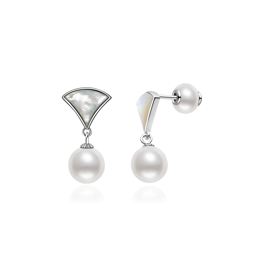 Elegant Freshwater Pearl Earrings WE00544 - PEARLY LUSTRE